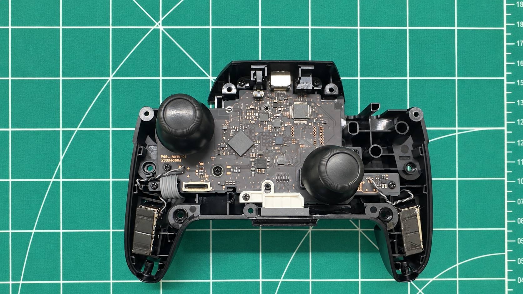 Rastavljen Nintendo Switch kontroler tokom popravke driftovanja analoga